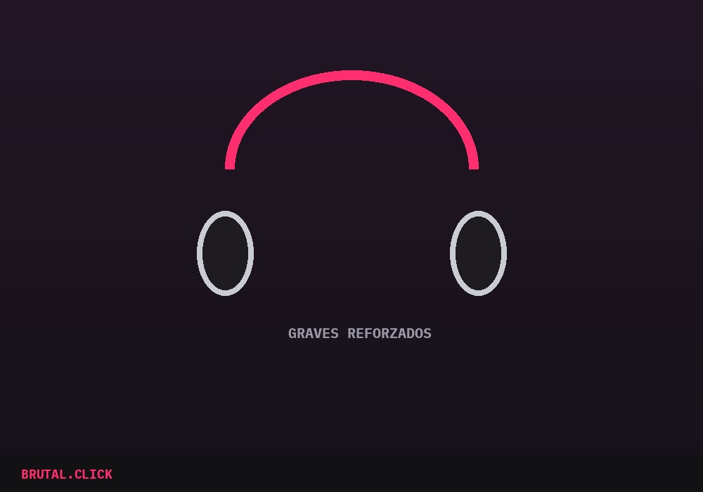Ilustración de auriculares con graves reforzados